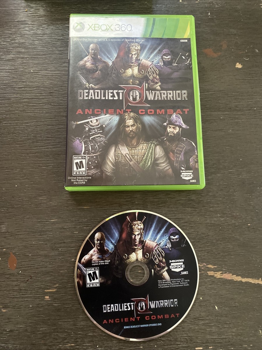 Deadliest Warrior: Ancient Combat (Microsoft Xbox 360, 2012) No Manual Mint  Disc