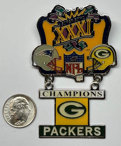 Superbowl XXXI Champion Green Bay Packers Lapel Pin - Picture 2 of 7