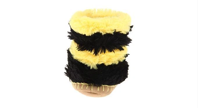 Nuevas pantuflas Hatley Kids Bumble Bee botines peludos amarillos talla MD (8-10)  Foto 3 de 4