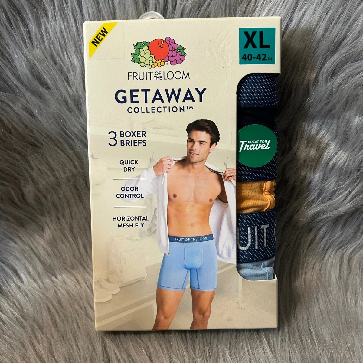 Lot 6 Boxers Homme Fruit Of The Loom Sous-vêtements Sans étiquette Pour