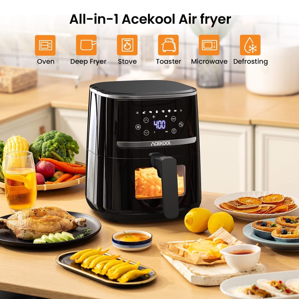 5QT Digital Air Fryer Toaster Oven Combo with 8 Cooking Functions