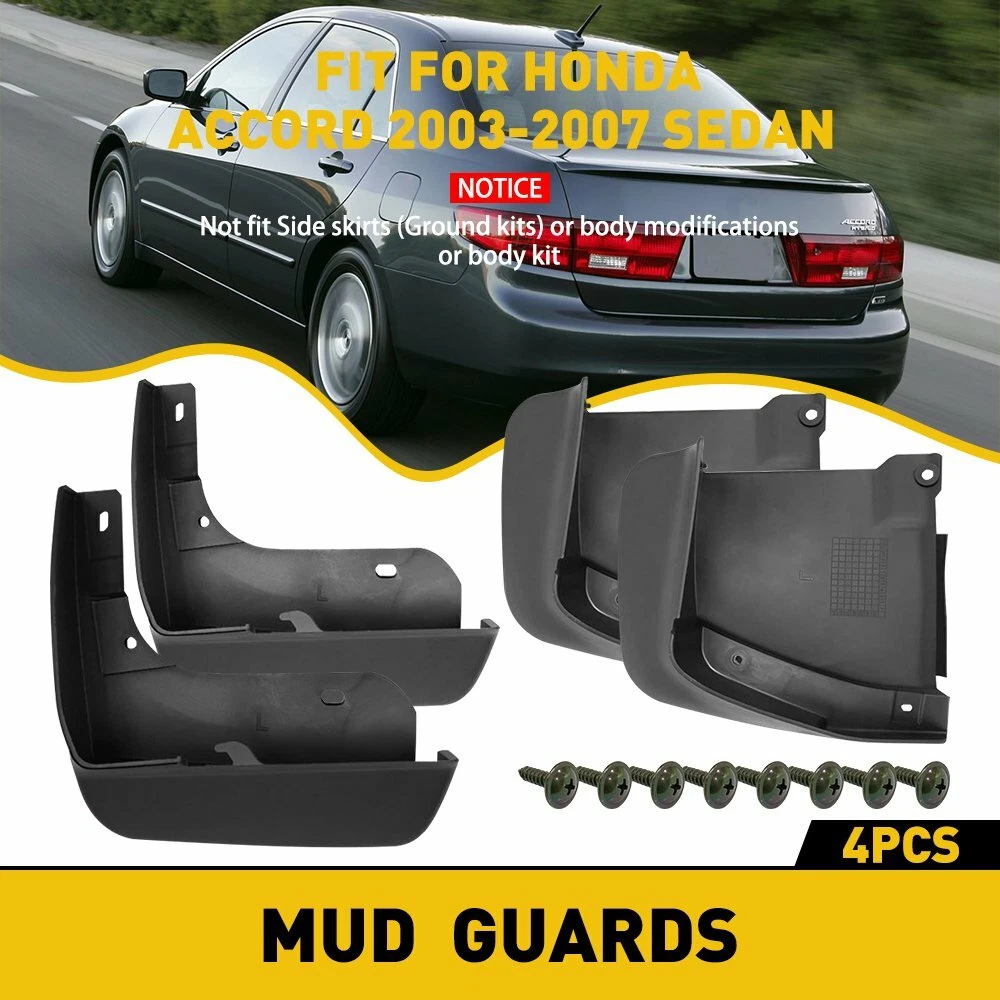 4 For Honda Accord 2003 2007 Sedan Splash Guards Mud Flap Car