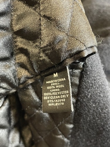 Michael Kors Coat Men's Medium Black Wool Winter Button Up With Full Zip - Picture 12 of 15