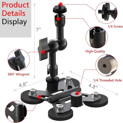 Support de clôture magnétique pour téléphone portable pour iPhone, support de poteau pour Mevo Start, GoPro et A - Photo 3 sur 6
