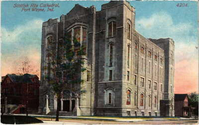 PC FREEMASONRY, SCOTTISH RITE CATH, FORT WAYNE, INDIANA,Vintage Postcard(b55509)