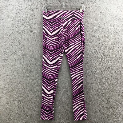 Zubaz Leggings Womens S (actual 28x27.5) Multicolor Zebra Print Mid Rise Pull On