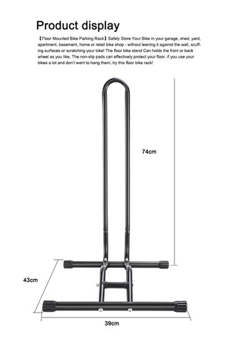 Bicycle Storage Floor Rack Bike Freestanding Display Holder Stand Garage Home - Picture 5 of 5