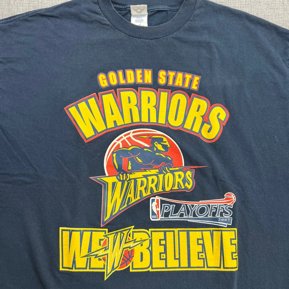 VTG Golden State Warriors We Believe NBA Playoffs 2007 Oracle Arena T Shirt 2XL - Image 2 of 4
