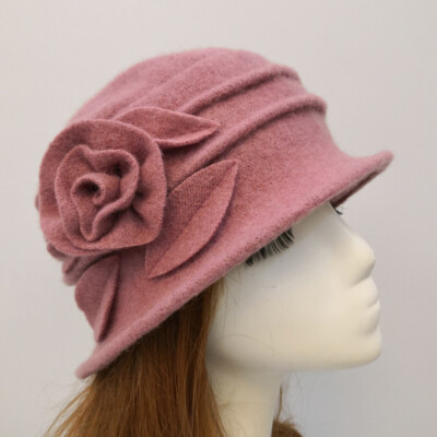 Women 1920s Look Wool Beret Beanie Cloche Bucket Hat Cap  display picture 3