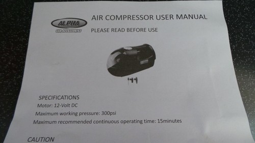 Enchufe de cigarrillo de 12 voltios compresor de aire máximo 300 PSI incorporado luz de flash de seguridad - Imagen 9 de 12