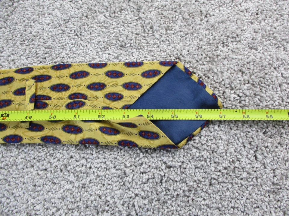 Corbata Smith Forester Seda Hecha a Mano Corbata Dios Azul Paisley Hecha en Italia Usada en Excelente Condición Foto 3 de 4