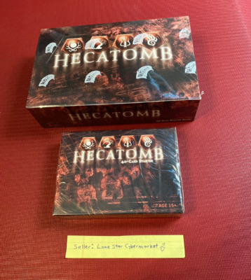 hecatomb booster box HECATOMB PREMIERE BOOSTER BOX & STARTER DECK - SEALED tcg trading card game