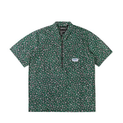 トップス 700FILL Small Payment Logo Short Sleeve Hemp Quarter-Zip Short-Sleeve Shirt in Shirts | Vince