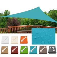 Sand Sun Shade Sail Canopy Triangle UV Block Awning Outdoor Patio Garden Lawn