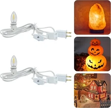2-Pack Accessory Cord with 2 C7 LED Night Light Bulb, Candelabra-Base E12 Socket