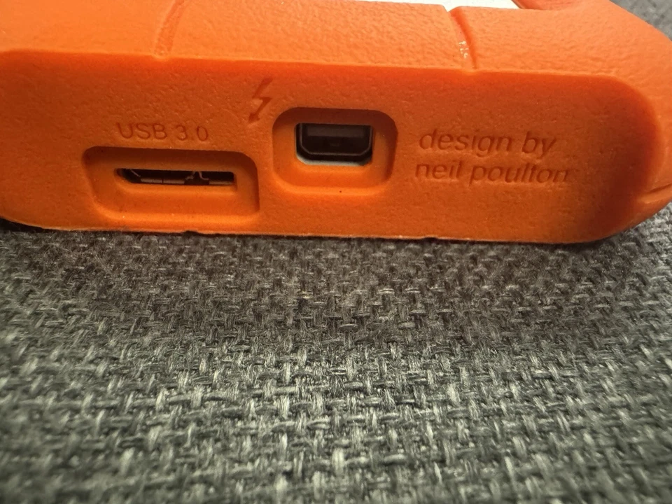 LaCie Rugged 1TB 5400RPM USB 3.0 Thunderbolt External Hard Drive LAC9000294 - Image 3 of 4