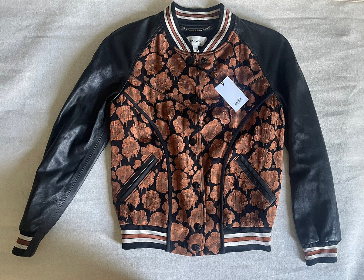$750 NWT COACH 1941 BLACK LEATHER WILD BEAST SHRUNKEN BOMBER