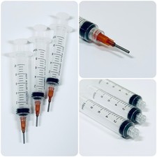 3 szt. strzykawki 10ml z brązowym 15G 13mm tępa końcówka igły klej, atrament, dozowanie