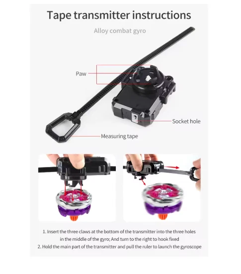 Beyblade Rotanti Starter Impact con lanciatore Ripcord Set giroscopio giocatto - Imagen 4 de 4