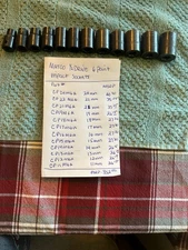 Marco 1/2”Drive 6 Point Impact Socket Set. Has Lifetime Warranty MSRP 352