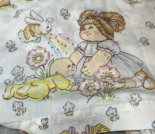 Cabbage Patch Twin Sheet Set 3 Piece Twin Flat Fitted Pillowcase CPK Vintage 80s - Picture 6 of 14