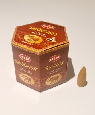 HEM Backflow Cones Sandalwood Räucherkegel Rückfluss-Räucherkegel 40 Stück