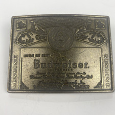 Budweiser Belt Buckle Anheuser-Busch Brass Metal Vintage Breweriana King Of Beer