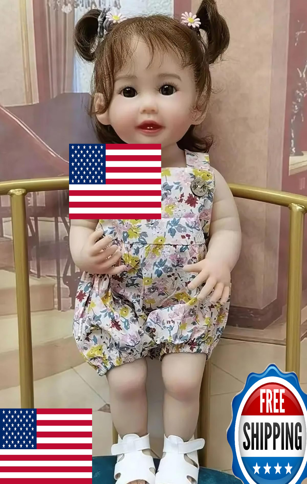 TERABITHIA 22" Lifelike Reborn Baby Doll, Full Silicone Vinyl Body