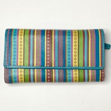 Vintage Stripe Checkbook Wallet Unbranded Multicolor