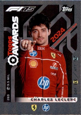 Topps Turbo Attax Karte 283 - Charles Leclerc - Topps Awards - 2025