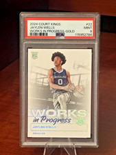 2024-25 Panini Court Kings Works in Progress Jaylen Wells #22 (RC) /10 PSA 9