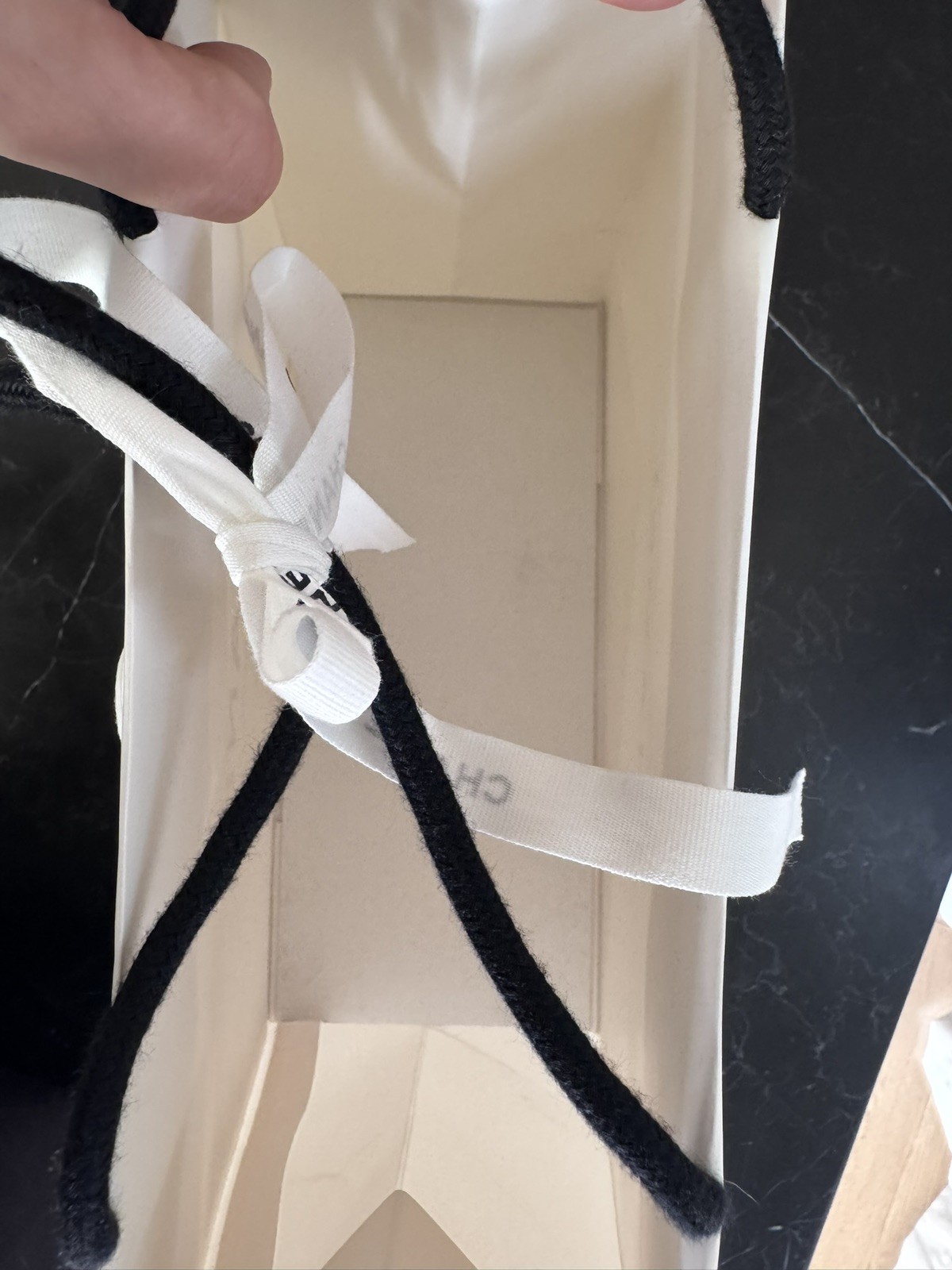 Chanel Small Empty Gift Bag White Paper thumbnail 3