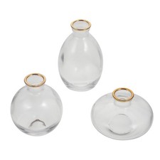 3 Pcs Desktop Vase Floral Arrangement Decorative Glass Container