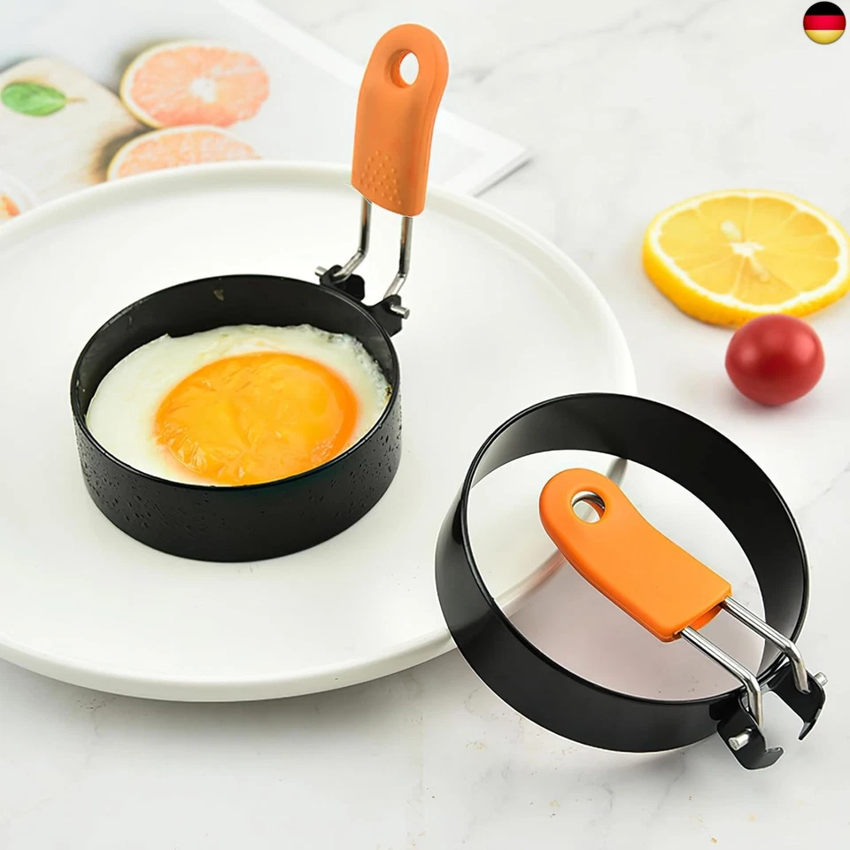 2 Stück Spiegeleiform,Spiegeleierformen für Die Pfanne,Edelstahl E - Bild 4 von 4