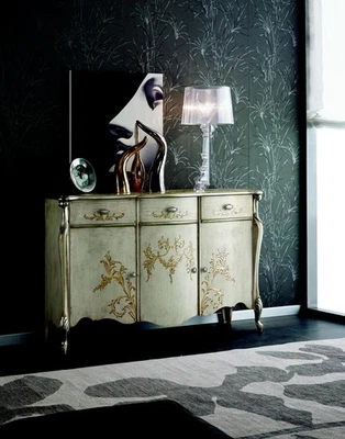 Design Möbel Stil Barock Kommode Anrichte Sideboard Holz Italien Möbel Sideboard - Bild 1 von 4