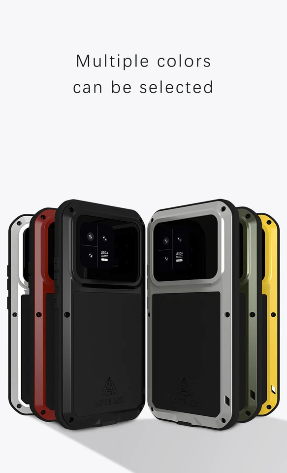 LOVE MEI 金属硅胶混合防震外壳 保护套 适合小米 Mi 15/13/ 14 Pro — 第 3/4 张图片