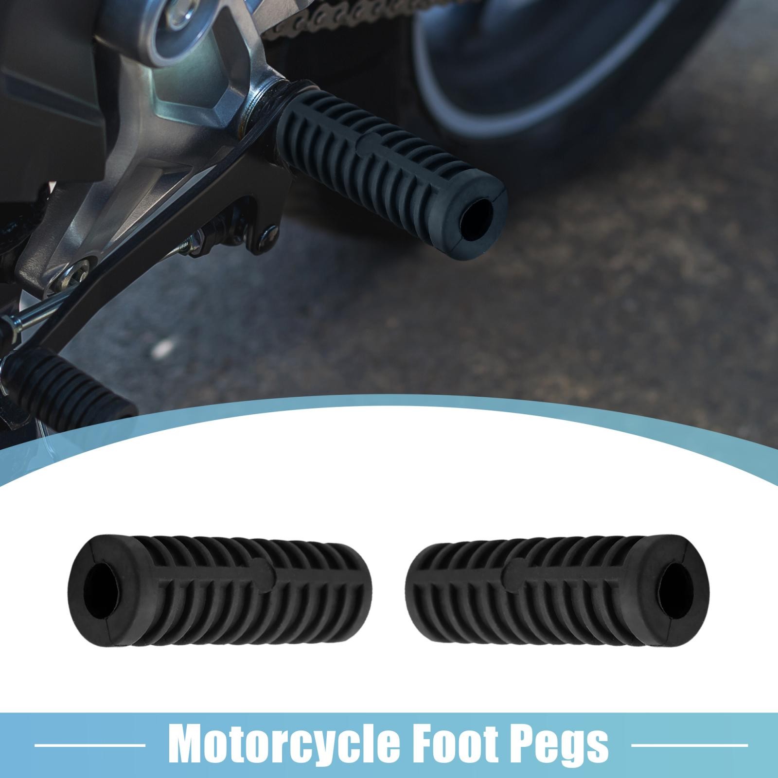 1 Pair 12mm 15mm Rubber Motorcycle Rearsets Rear Set Footrest Pedal Cover Shell