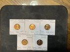 United States 1959-1963 Wheat Cent Proof Red UNC 5 Coin Lot.  R10695