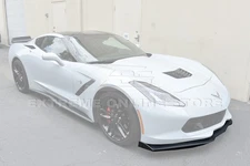 For 14-19 Corvette C7 Z06 ABS Plastic Front Splitter Carbon Fiber Side End Caps