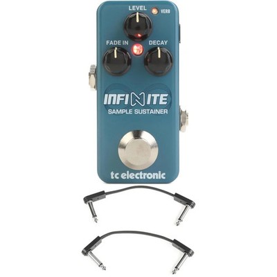 TC Electronic Infinite Sample Sustainer Mini Pedal with EBS Patch Cables