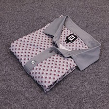 FootJoy Prodry Golf Polo Mens 2XL Geometric Performance Stretch Sleeve Logo
