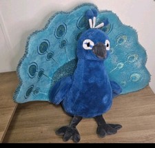 Large Glitter Detailed XL Peacock 24" SOFT Plush, Stuffed Animal Vibrant Colors