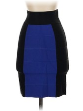 BCBGMAXAZRIA Women Blue Formal Skirt S