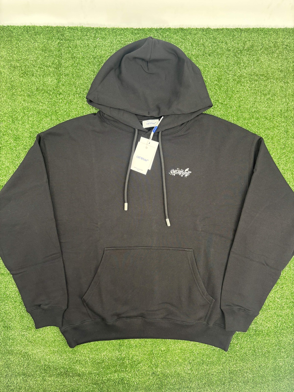 OFF-WHITE "Paint Splatter Arrows" French Terry Pullover Hoodie Size XS image 2
