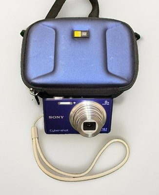 Sony Cyber-shot DSC-W730 16.1MP Blue Digital Camera 8x Zoom SD, Case, & Battery