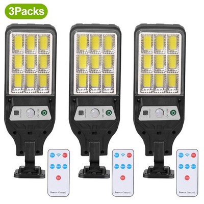 3PCS Outdoor Solar Wall Light LED Motion Sensor Bright Flood Street Lamp 3 Modes