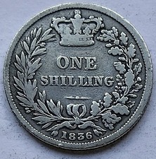 1836 William IV One 1/- Shilling Coin 9.25 Silver Very Fine Collectable Grade