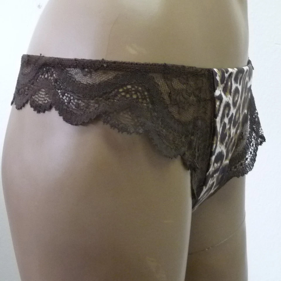 String Tanga Thong Millesia 1488 Rebell Animal-Print und Leaver Spitze 38 40 42 - Bild 3 von 4