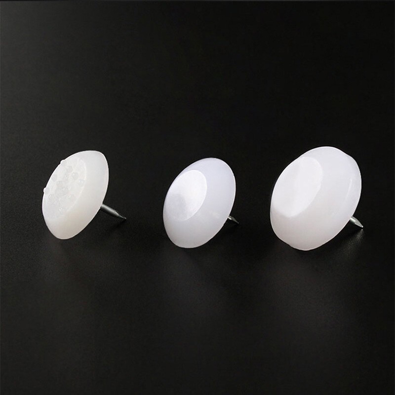Cuscinetti tavolo mobili chiodi nylon divano sedia piedi gamba bianco antiscivolo protezione tappo foto 4