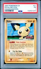 PSA 1 2007 Pokemon EX Power Keepers Pichu STAMPED Reverse Holo Foil 21/108